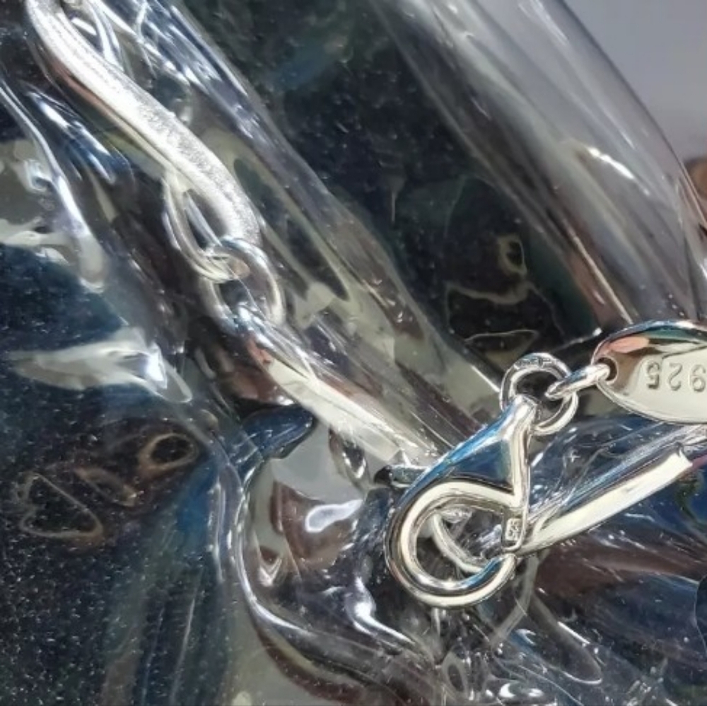 Fossil .925 Sterling Silver & CZ Necklace 17.5" jewelry $125 MSRP NEW JF15427040 - Picture 5 of 5